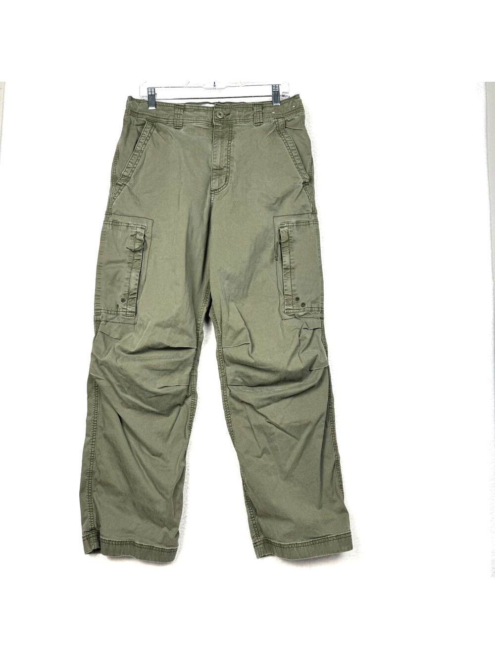 Hollister Baggy Mens Olive Cargo Pants Size Medium 32x30 Y2K Skater